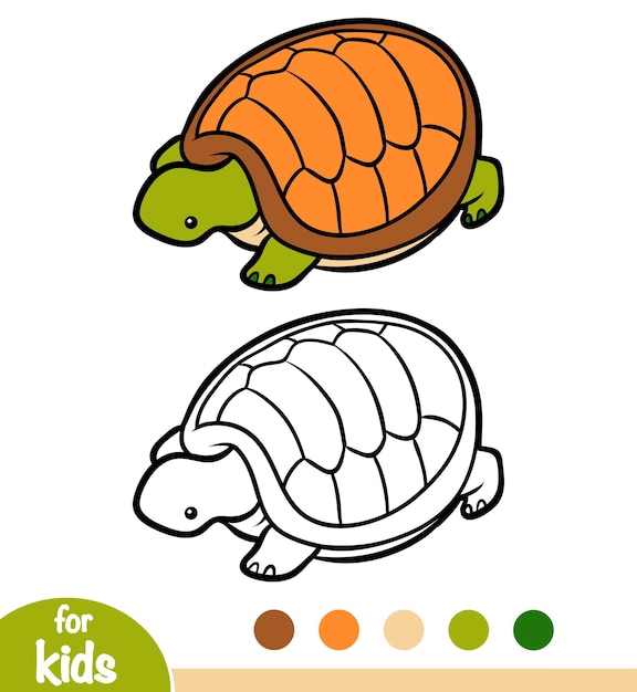 Coloring book for children, Tortoise