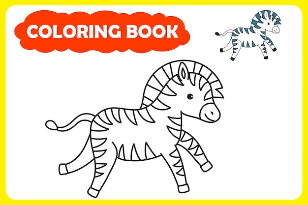 coloring book for children vector illustration of African animal