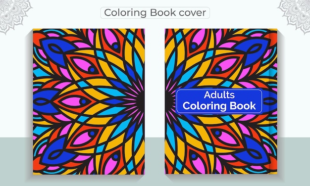 Coloring book cover for adults and ready to print