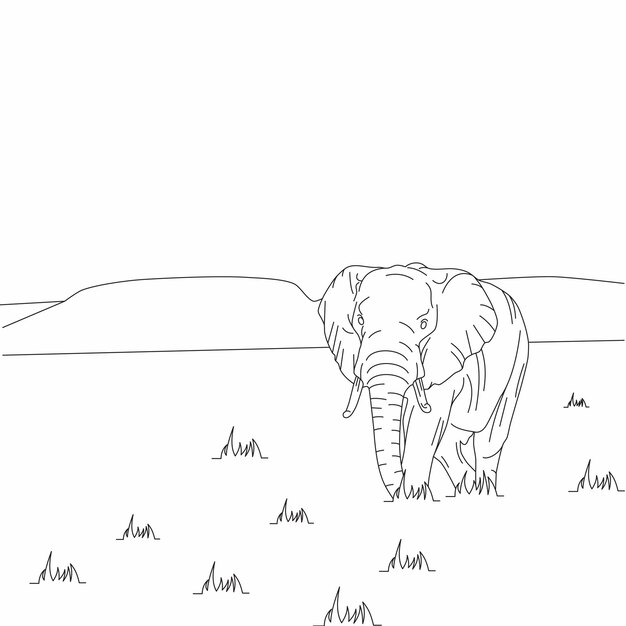 Coloring Book Elephant