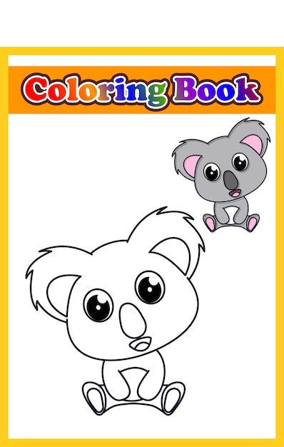 귀여운 코알라 아이들을 위한 색칠하기 책