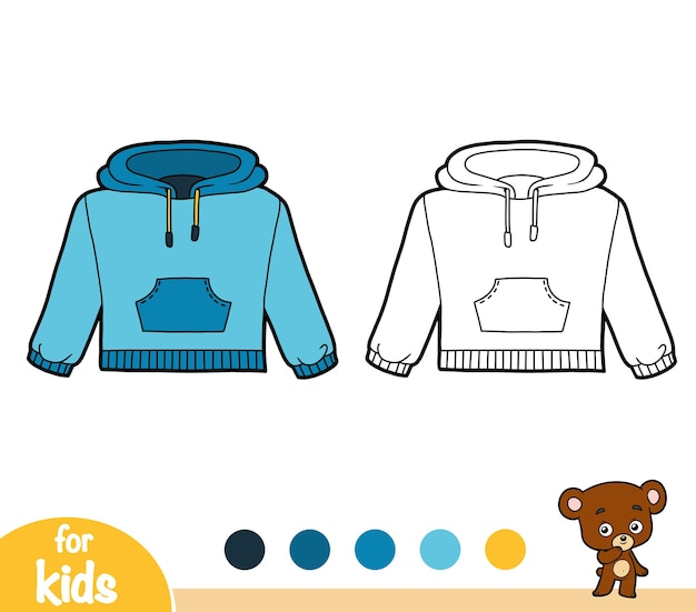 Vector coloring book hoody