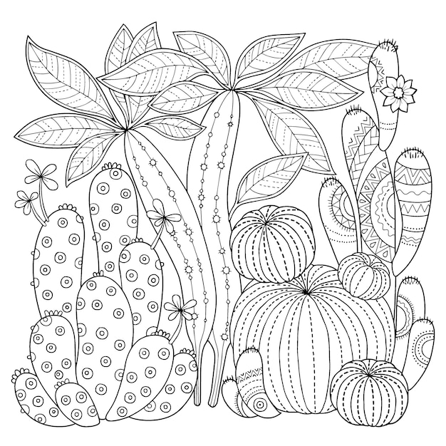 Vector coloring book illustration