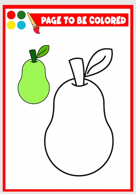 Vector coloring book for kids avocado vector