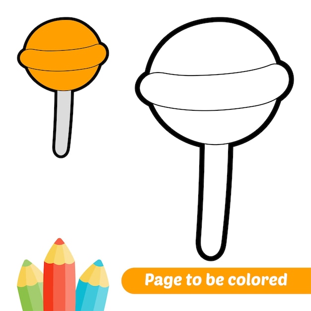 Coloring book for kids candy vector