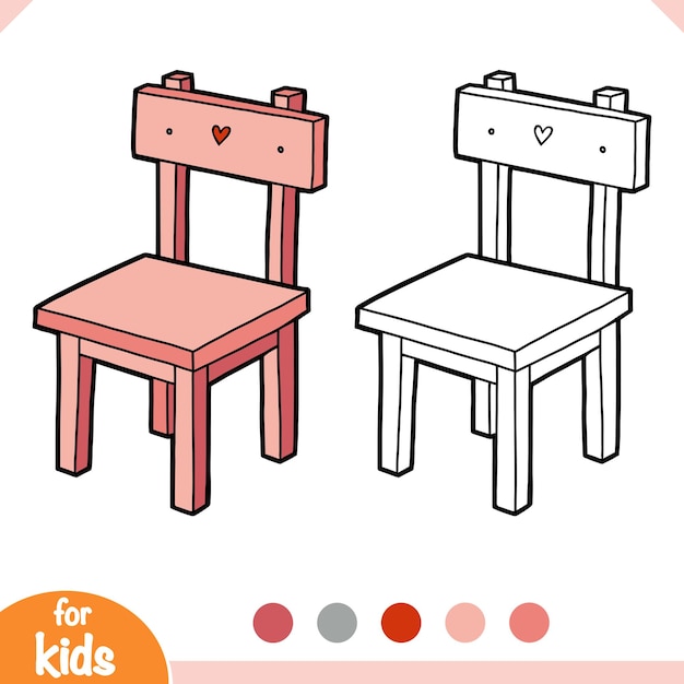 Coloring book kids chair