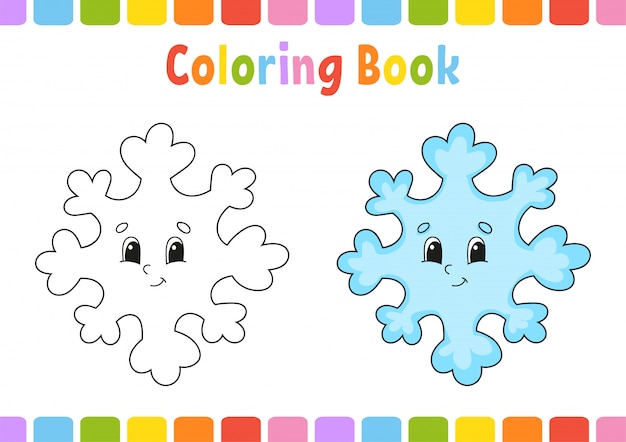 Libro da colorare per bambini. carattere allegro.