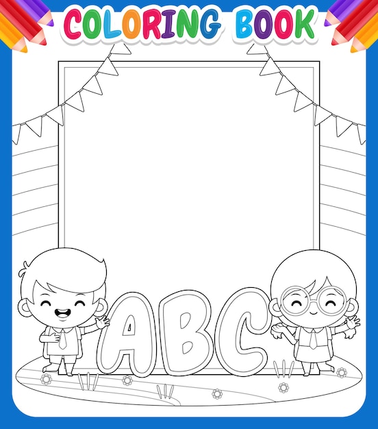 Coloring book for kids. kids student