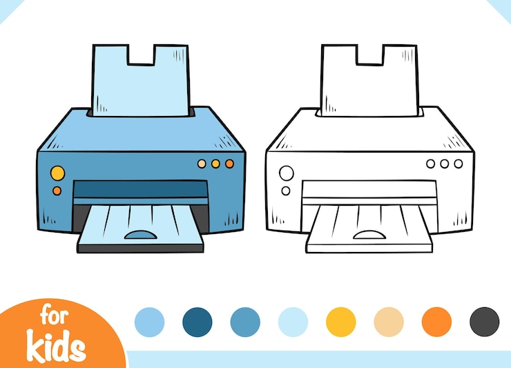 Vector 子供のためのカラーリングブック プリンター