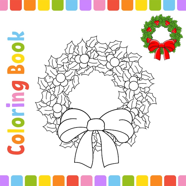 Coloring book for kids. winter theme.