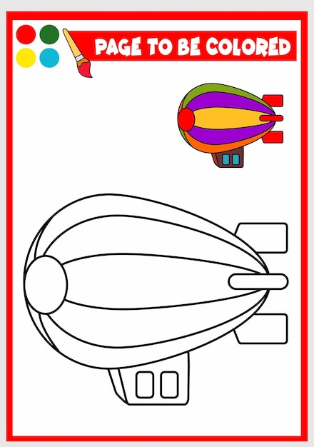 Coloring book for kidsair balloon