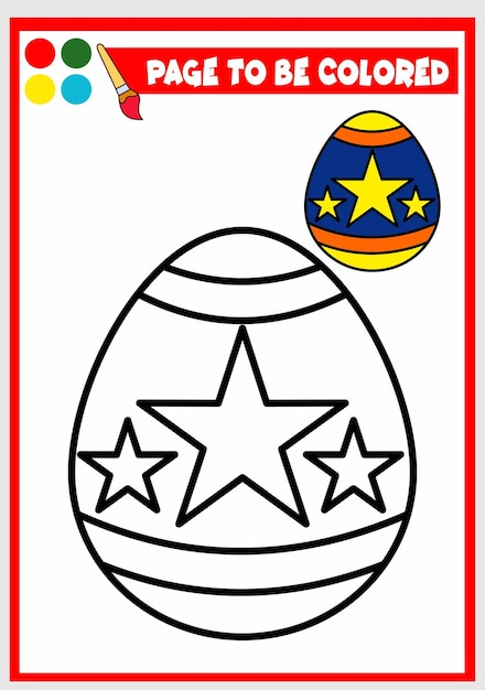 Coloring book for kidseaster eggs