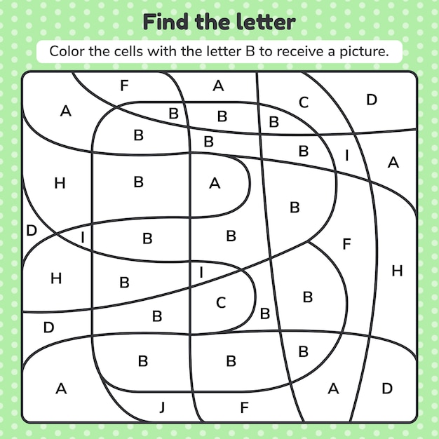 Coloring book letter for kids.