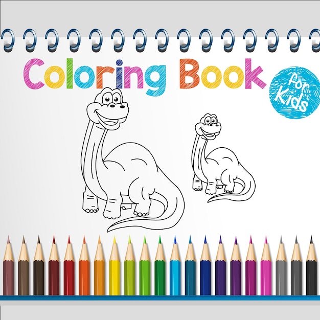 Coloring book line art vector design