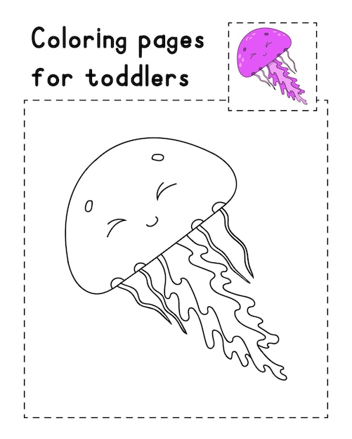 아이들을 위한 색칠하기 책 페이지 만화 스타일 캐릭터