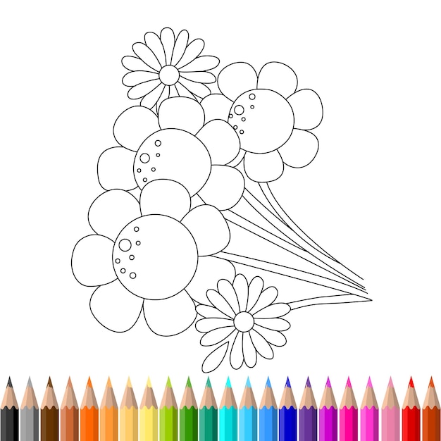 Coloring book pages line art vector art illastration
