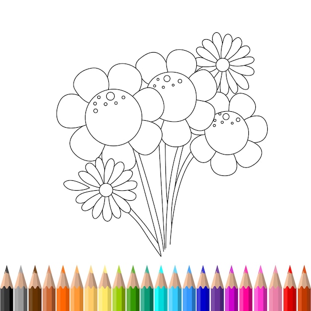 Coloring book pages line art vector art illastration