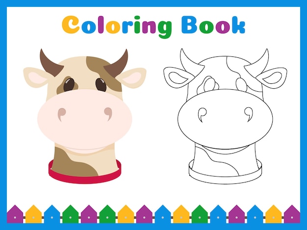 Coloring book for preschool kids with easy educational gaming level.