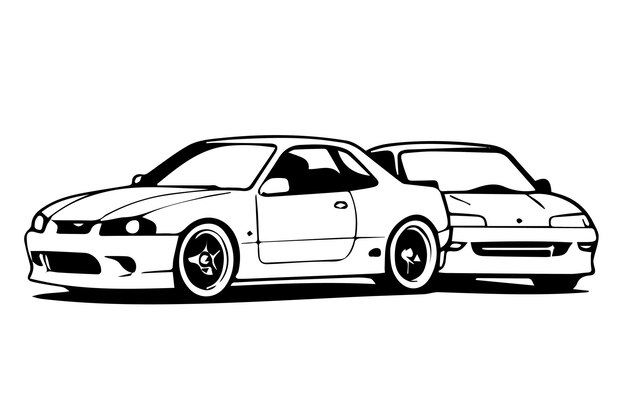 Vector coloring book street racing car vector