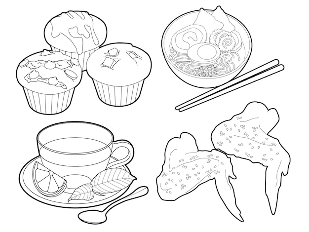 Coloring Books Foods Series page 5