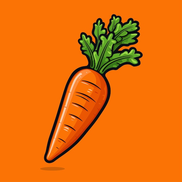 coloring carrot vector icon illustration