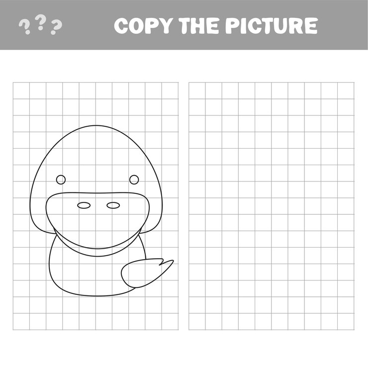 Vector coloring the cute cartoon duck. educational game for kids. vector illustration. copy the picture