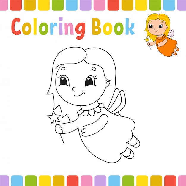 Coloring fairy worksheet