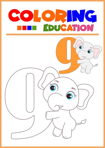 Coloring number for children39s learning