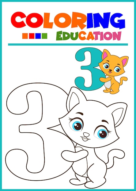 Coloring number for children39s learning