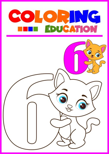 Coloring number for children39s learning