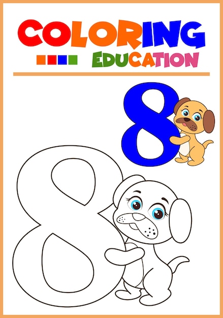 Coloring number for children39s learning