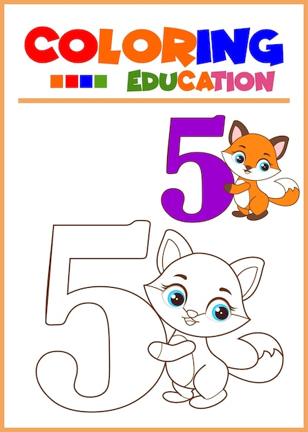 Coloring number for children39s learning