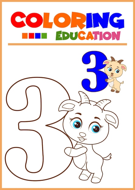 Coloring number for children39s learning