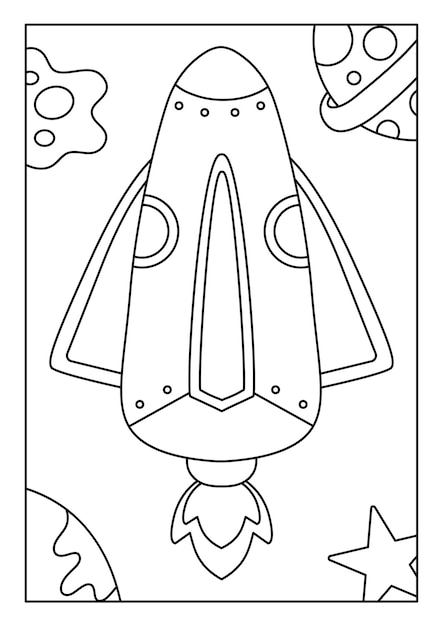 coloring page activity for kids printable vector