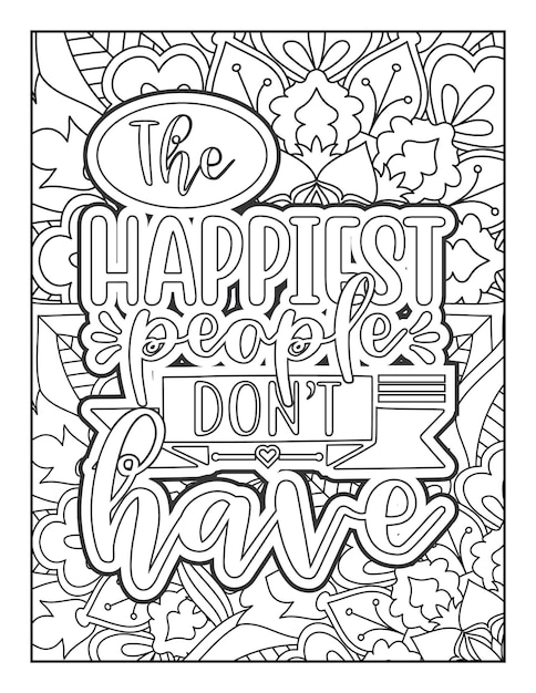 Coloring page for adults Motivational quote Inspirational quote Positive quote Affirmative quote