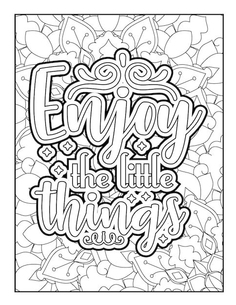 Coloring page for adults Motivational quote Inspirational quote Positive quote Affirmative quote