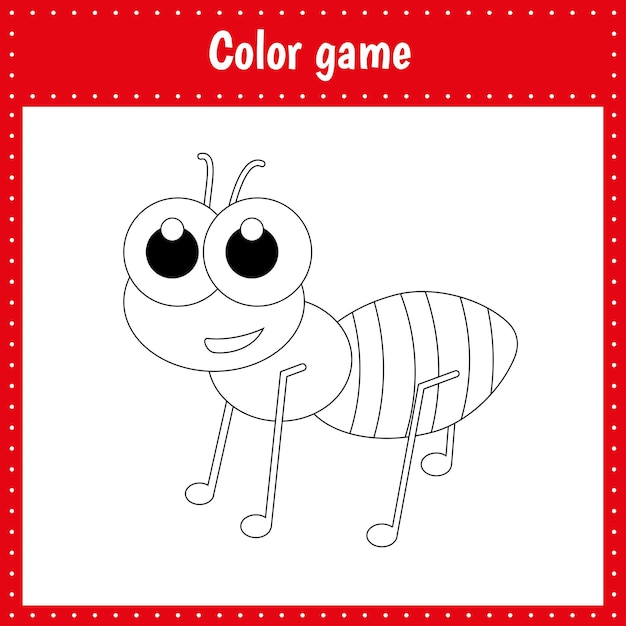 Coloring page of ant