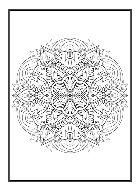 Coloring page for children and adults art therapyvector floral illustration art line