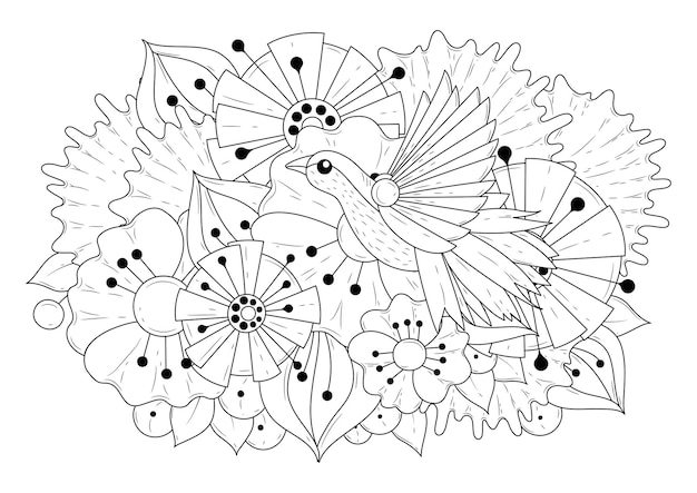 Coloring page for children and adults isolated on white