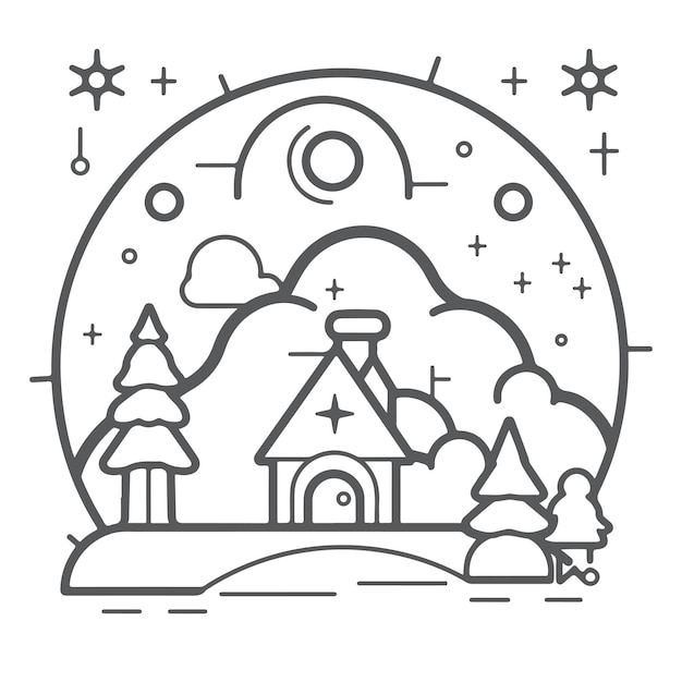 coloring page Christmas day