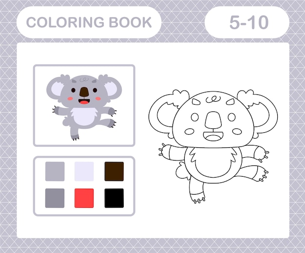 Coloring page of cute koala