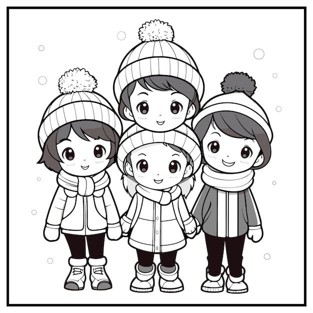 Coloring page design for kids vector illustration