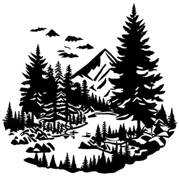 Coloring page design Nature or urban city or mountain natural path way