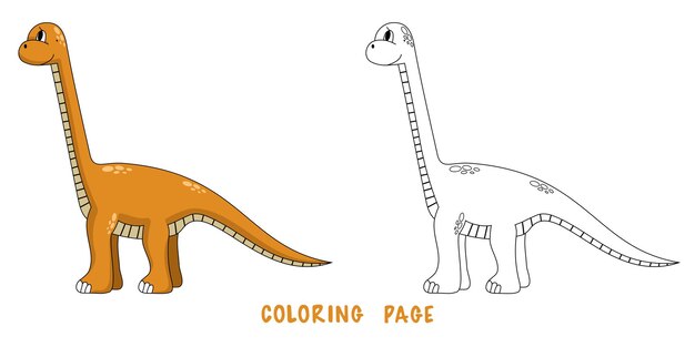 Vector coloring page of dinosaur