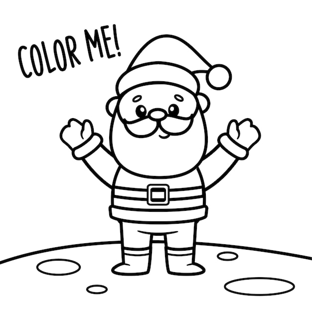 Vector coloring page illustration for christmas celebration