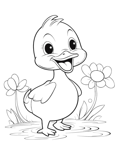 Premium Vector | Coloring page for kids black and white illustration ...