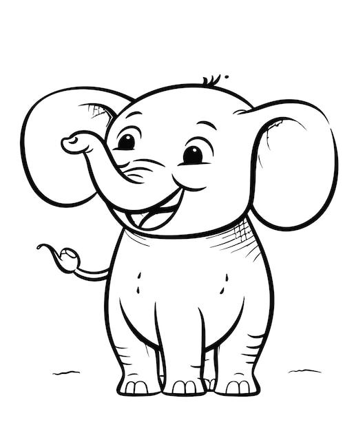 Coloring page for kids Black and white illustration for coloring book High quality coloring page