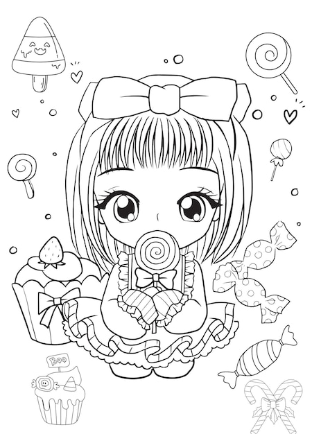 Cute Girls Coloring Pages for kids 17043476 Vector Art at Vecteezy