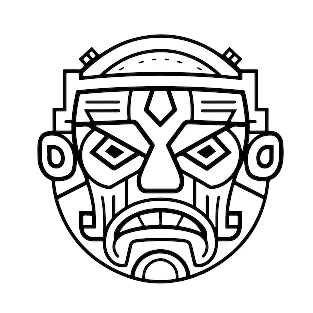 coloring page line drawing mask day