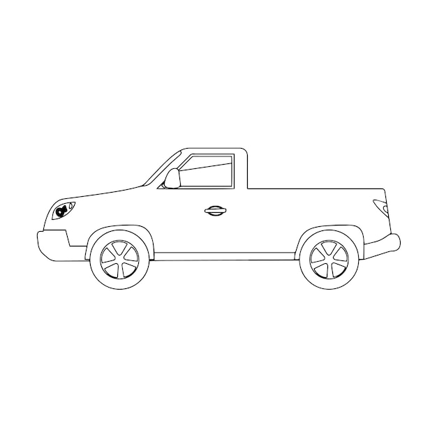 Coloring page outline of cars vehicles coloring book for kids